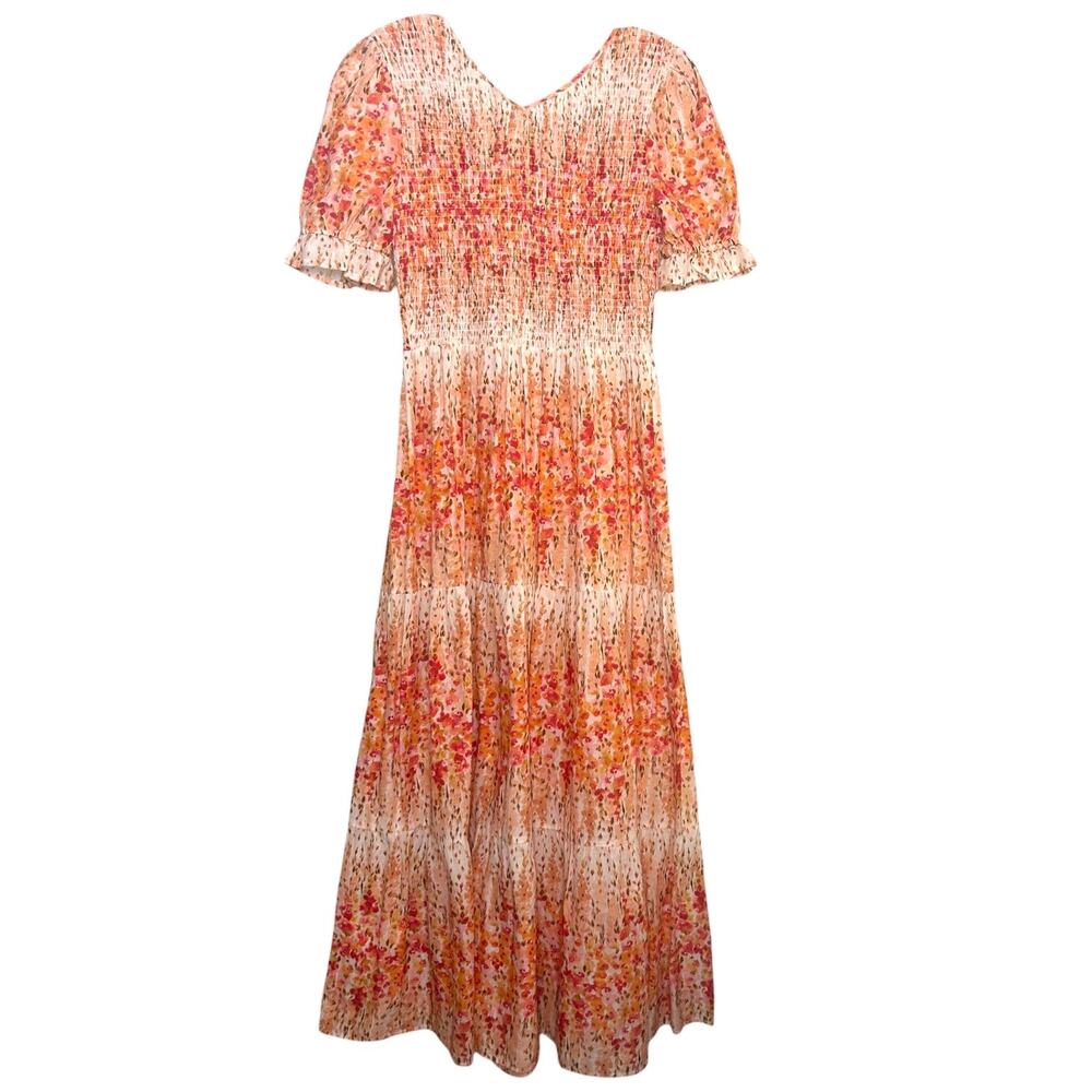 Christy Dawn, Women's 'The Brooklyn' Maxi Dress, Sunset Gladiola, Orange X-Small - Picture 3 of 12